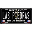 Las Piedras Puerto Rico Black Novelty Metal License Plate 12" x 6" (LP)