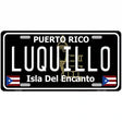 Luquillo Puerto Rico Black Novelty Metal License Plate 12" x 6" (LP)