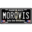 Morovis Puerto Rico Black Novelty Metal License Plate 12" x 6" (LP)