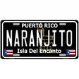 Naranjito Puerto Rico Black Novelty Metal License Plate 12" x 6" (LP)