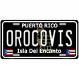 Orocovis Puerto Rico Black Novelty Metal License Plate 12" x 6" (LP)