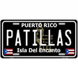 Patillas Puerto Rico Black Novelty Metal License Plate 12" x 6" (LP)