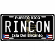 Rincon Puerto Rico Black Novelty Metal License Plate 12" x 6" (LP)