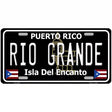 Rio Grande Puerto Rico Black Novelty Metal License Plate 12" x 6" (LP)