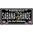 Sabana Grande Puerto Rico Black Novelty Metal License Plate 12" x 6" (LP)