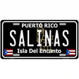 Salinas Puerto Rico Black Novelty Metal License Plate 12" x 6" (LP)