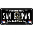 San German Puerto Rico Black Novelty Metal License Plate 12" x 6" (LP)