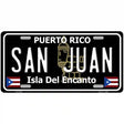 San Juan Puerto Rico Black Novelty Metal License Plate 12" x 6" (LP)