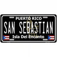 San Sebastian Puerto Rico Black Novelty Metal License Plate 12" x 6" (LP)