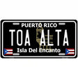 Toa Alta Puerto Rico Black Novelty Metal License Plate 12" x 6" (LP)