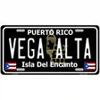 Vega Alta Puerto Rico Black Novelty Metal License Plate 12" x 6" (LP)