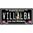 Villalba Puerto Rico Black Novelty Metal License Plate 12" x 6" (LP)