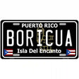 Boricua Puerto Rico Black Novelty Metal License Plate 12" x 6" (LP)