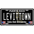 Levittown Puerto Rico Black Novelty Metal License Plate 12" x 6" (LP)