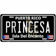 Princesa Puerto Rico Black Novelty Metal License Plate 12" x 6" (LP)