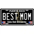 Best Mom Puerto Rico Black Novelty Metal License Plate 12" x 6" (LP)