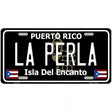 La Perla Puerto Rico Black Novelty Metal License Plate 12" x 6" (LP)