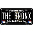 The Bronx Puerto Rico Black Novelty Metal License Plate 12" x 6" (LP)