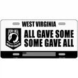 West Virginia POW MIA Some Gave All Novelty Metal License Plate 12" x 6" (LP)