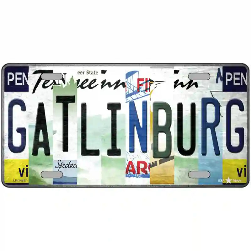 Gatlinburg License Plate Art Novelty Metal License Plate 12" x 6" (LP)