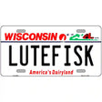 Lutefisk Wisconsin Novelty Metal License Plate 12" x 6" (LP)