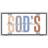 Gods Mercy Endures Novelty Metal License Plate LP-14480