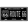 Route 66 Oklahoma Metal Novelty License Plate 12" x 6" (LP)