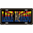 Lake Havasu with Arizona Flag Metal Novelty License Plate 12" x 6" (LP)