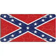 Distressed Confederate Flag Metal Novelty License Plate 12" x 6" (LP)