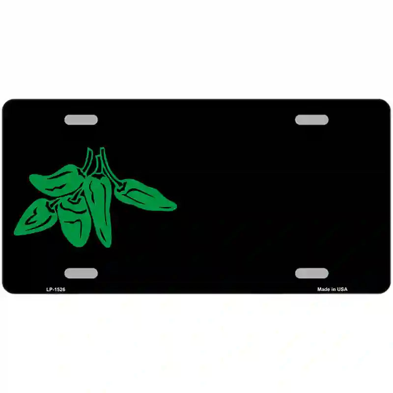 Green Chili Offset Metal Novelty License Plate 12" x 6" (LP)