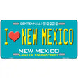 I Love New Mexico Novelty Metal License Plate 12" x 6" (LP)