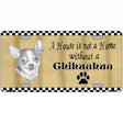 Pencil Sketch Chihuahua Metal Novelty License Plate 12" x 6" (LP)