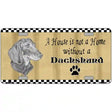 Pencil Sketch Dachshund Metal Novelty License Plate 12" x 6" (LP)