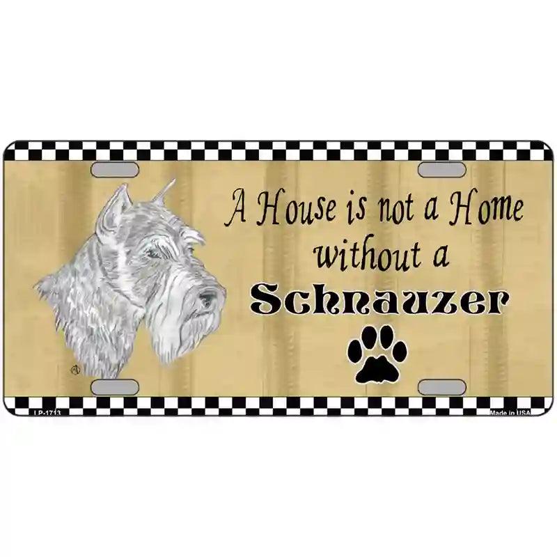 Pencil Sketch Schnauzer Metal Novelty License Plate 12" x 6" (LP)
