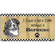 Pencil Sketch Bernese Metal Novelty License Plate 12" x 6" (LP)