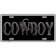 Cowboy Metal Novelty License Plate 12" x 6" (LP)