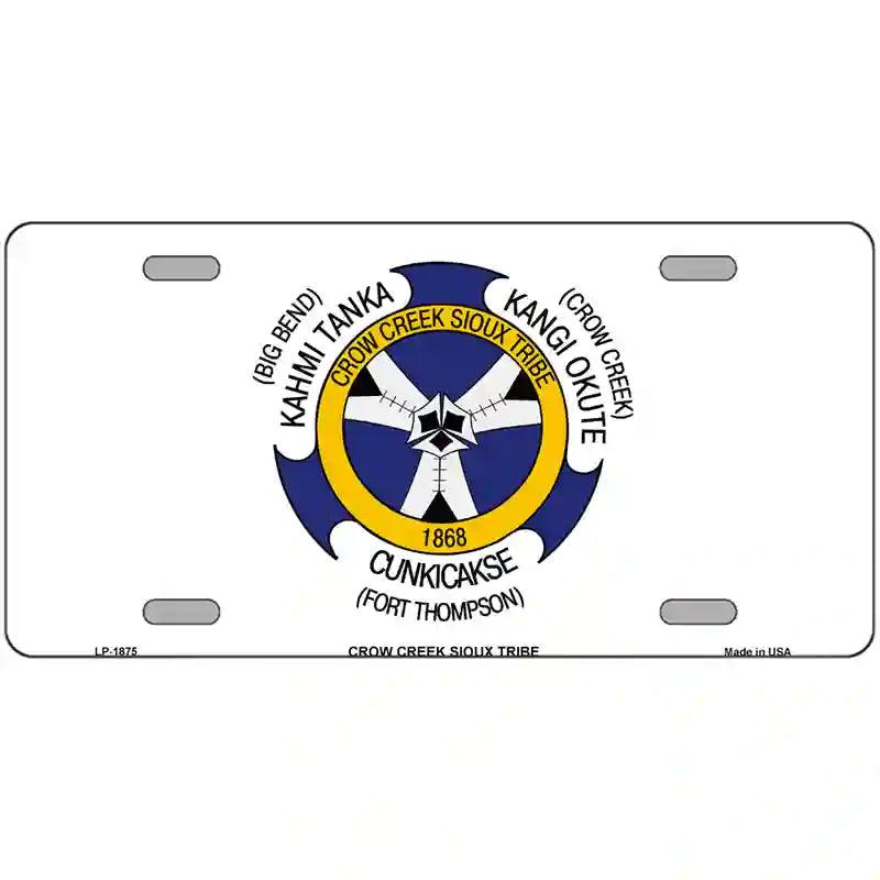 Crow Creek Sioux Tribe Flag Metal Novelty License Plate 12" x 6" (LP)