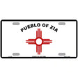 Zia Pueblo Flag Metal Novelty License Plate 12" x 6" (LP)