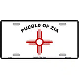 Zia Pueblo Flag Metal Novelty License Plate 12" x 6" (LP)