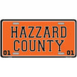 Hazard County Metal Novelty License Plate 12" x 6" (LP)