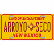 Arroyo Seco Yellow New Mexico Novelty License Plate 12" x 6" (LP)