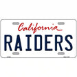 Raiders California State Novelty Metal License Plate 12" x 6" (LP)