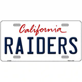 Raiders California State Novelty Metal License Plate 12" x 6" (LP)