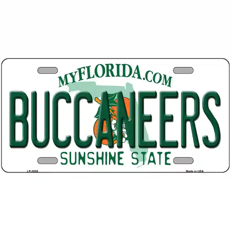 Buccaneers Florida State Novelty Metal License Plate 12" x 6" (LP)