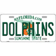 Dolphins Florida State Novelty Metal License Plate 12" x 6" (LP)