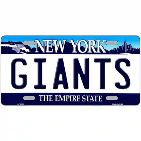 Giants New York State Novelty Metal License Plate 12" x 6" (LP)