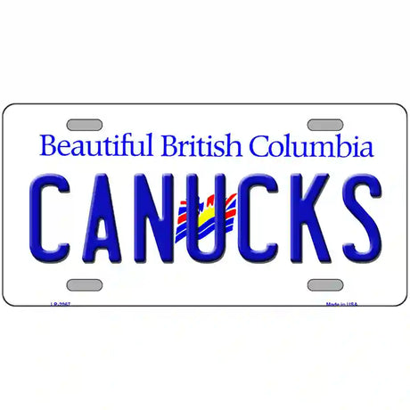 Canucks British Columbia Canada Province Metal Novelty License Plate 12" x 6" (LP)