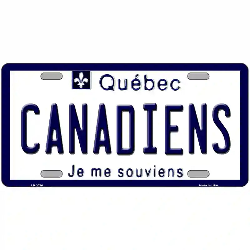 Canadiens Quebec Canada Province Metal Novelty License Plate 12" x 6" (LP)