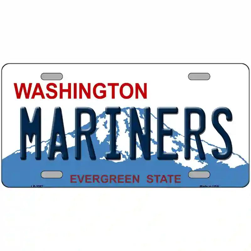 Mariners Washington State Metal Novelty License Plate 12" x 6" (LP)