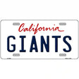 Giants California State Novelty Metal License Plate 12" x 6" (LP)